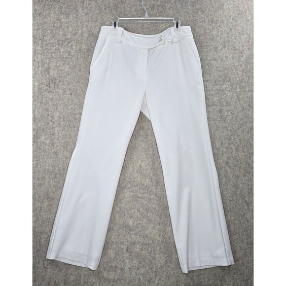 dressbarn Pants - Dressbarn Petite Womens Straight Leg White Dress Pants Size 12 Lightweight